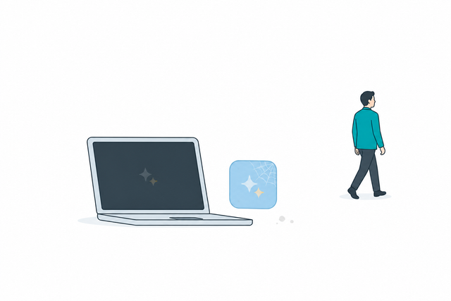 導入後に誰も使わなくなった AI ツールを示すイラスト