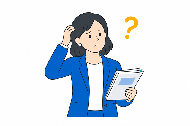 AI 専門家ではない推進担当者の不安を示すイラスト